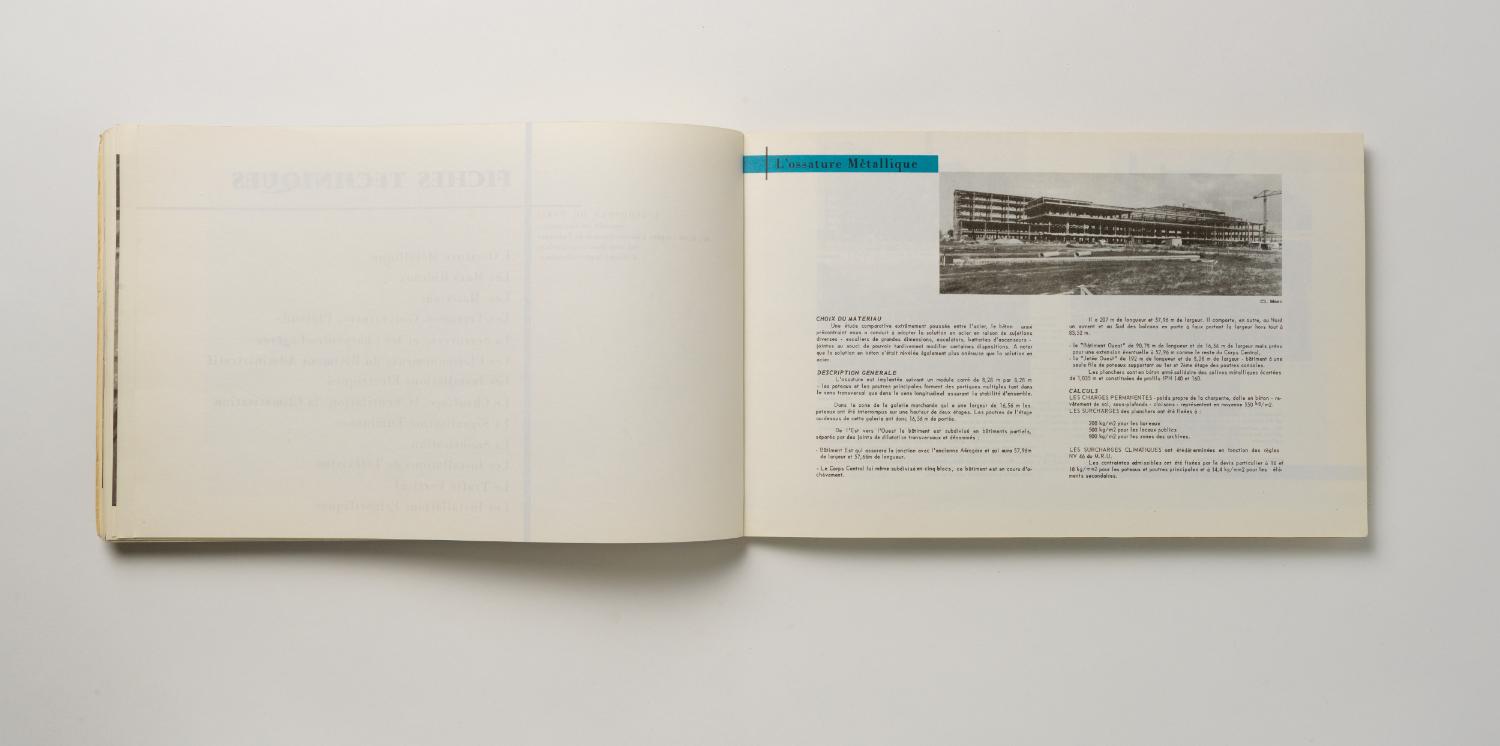 L'ossature métallique, "Installations Terminales Orly", brochure éditée par l'Aéroport de Paris, 1961.