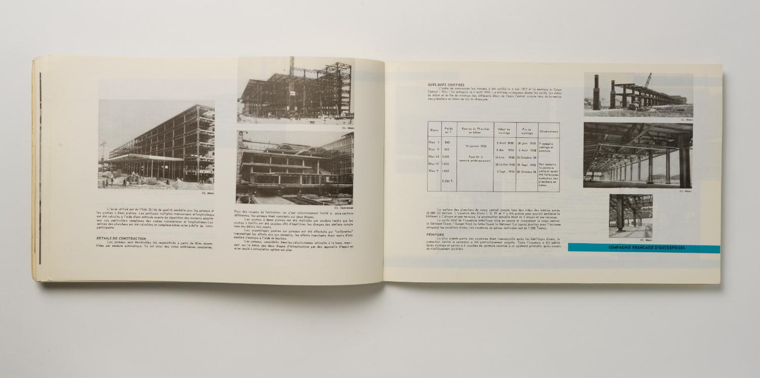 L'ossature métallique, "Installations Terminales Orly", brochure éditée par l'Aéroport de Paris, 1961.