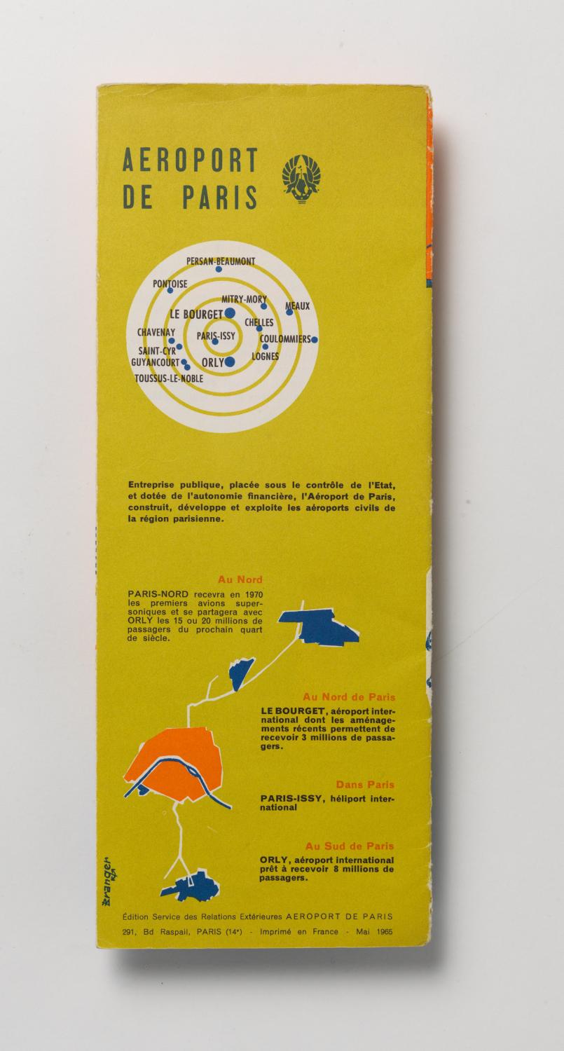 "Orly à votre service", dépliant publié par l'Aéroport de Paris, 1965.