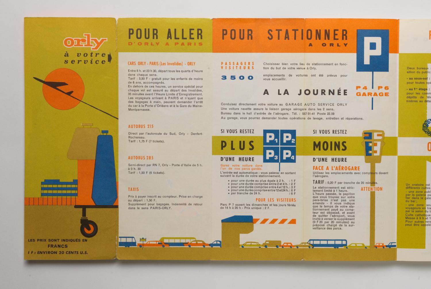 "Orly à votre service", dépliant publié par l'Aéroport de Paris, 1965.
