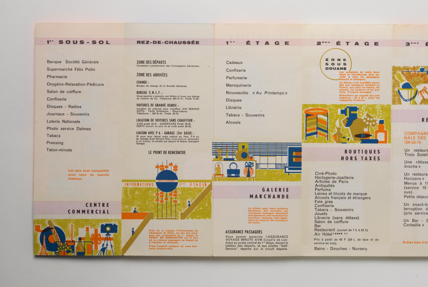 "Orly à votre service", dépliant publié par l'Aéroport de Paris, 1965.