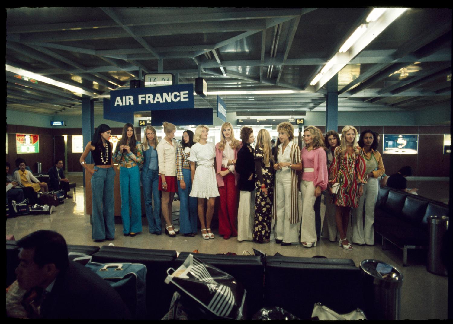 1973, Orly-Ouest , mannequins de l'agence Elite.