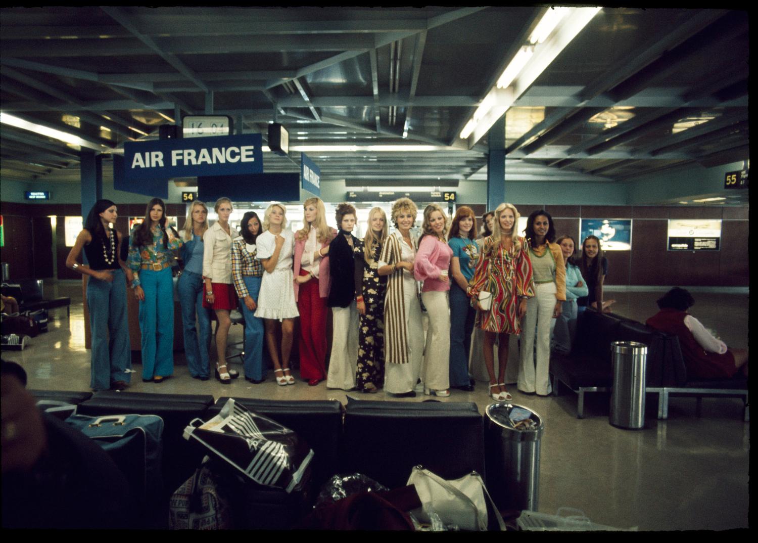 1973, Orly-Ouest , mannequins de l'agence Elite.