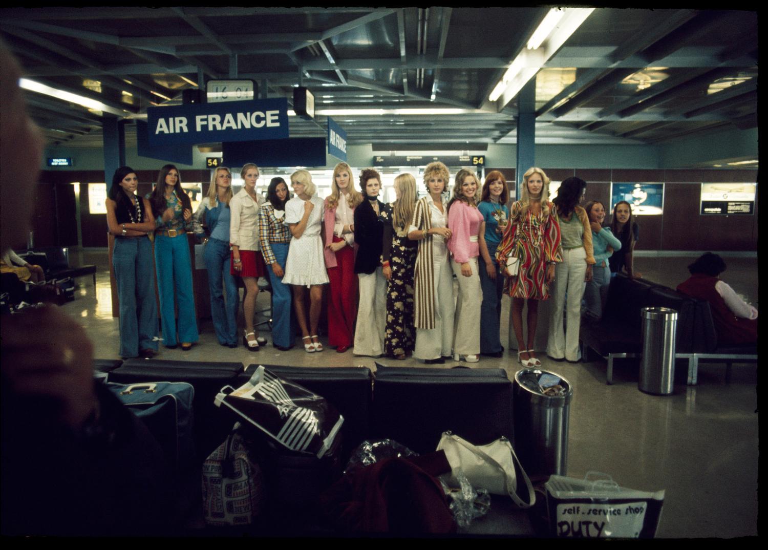 1973, Orly-Ouest , mannequins de l'agence Elite.