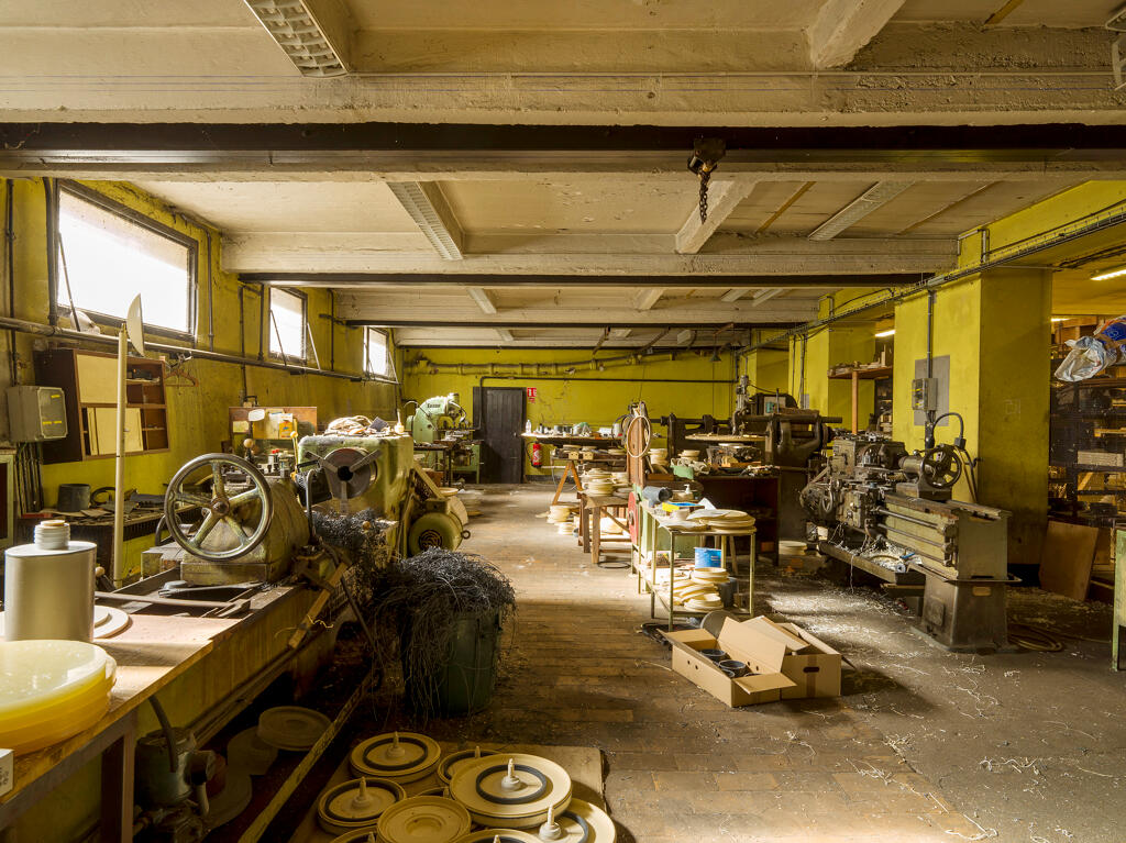 Atelier de mécanique générale (usinage), au sous-sol.