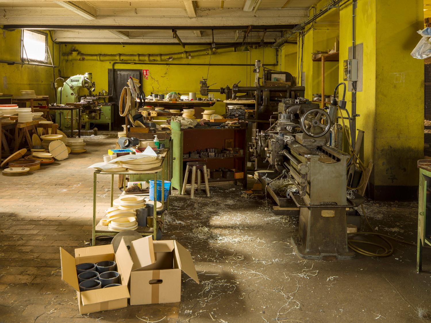 Atelier de mécanique générale (usinage), au sous-sol.