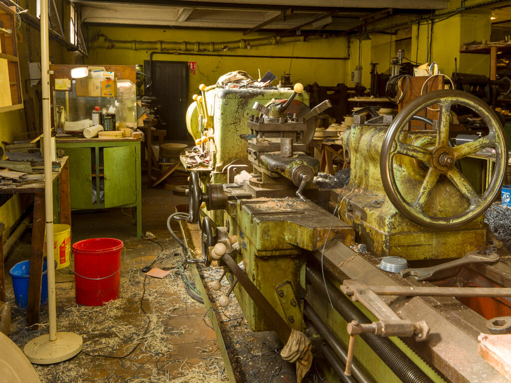 Atelier de mécanique générale (usinage). Tour parallèle Le Progrès Industriel.