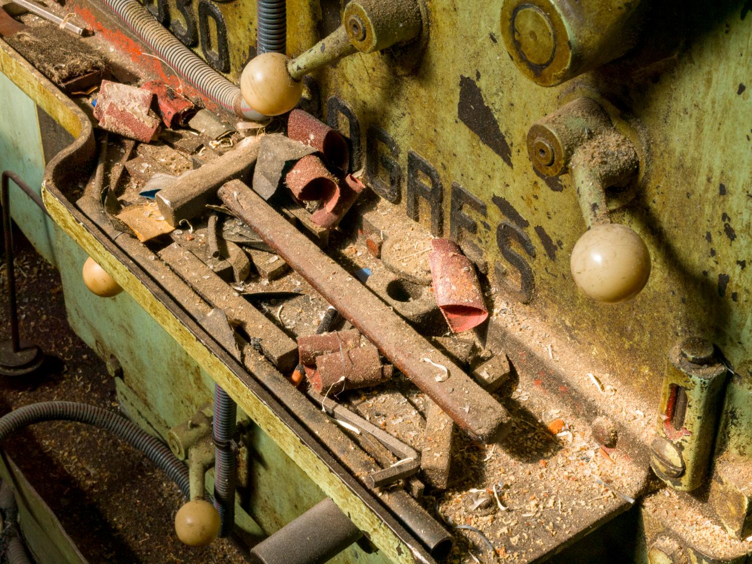 Atelier de mécanique générale (usinage). Détail des outils.