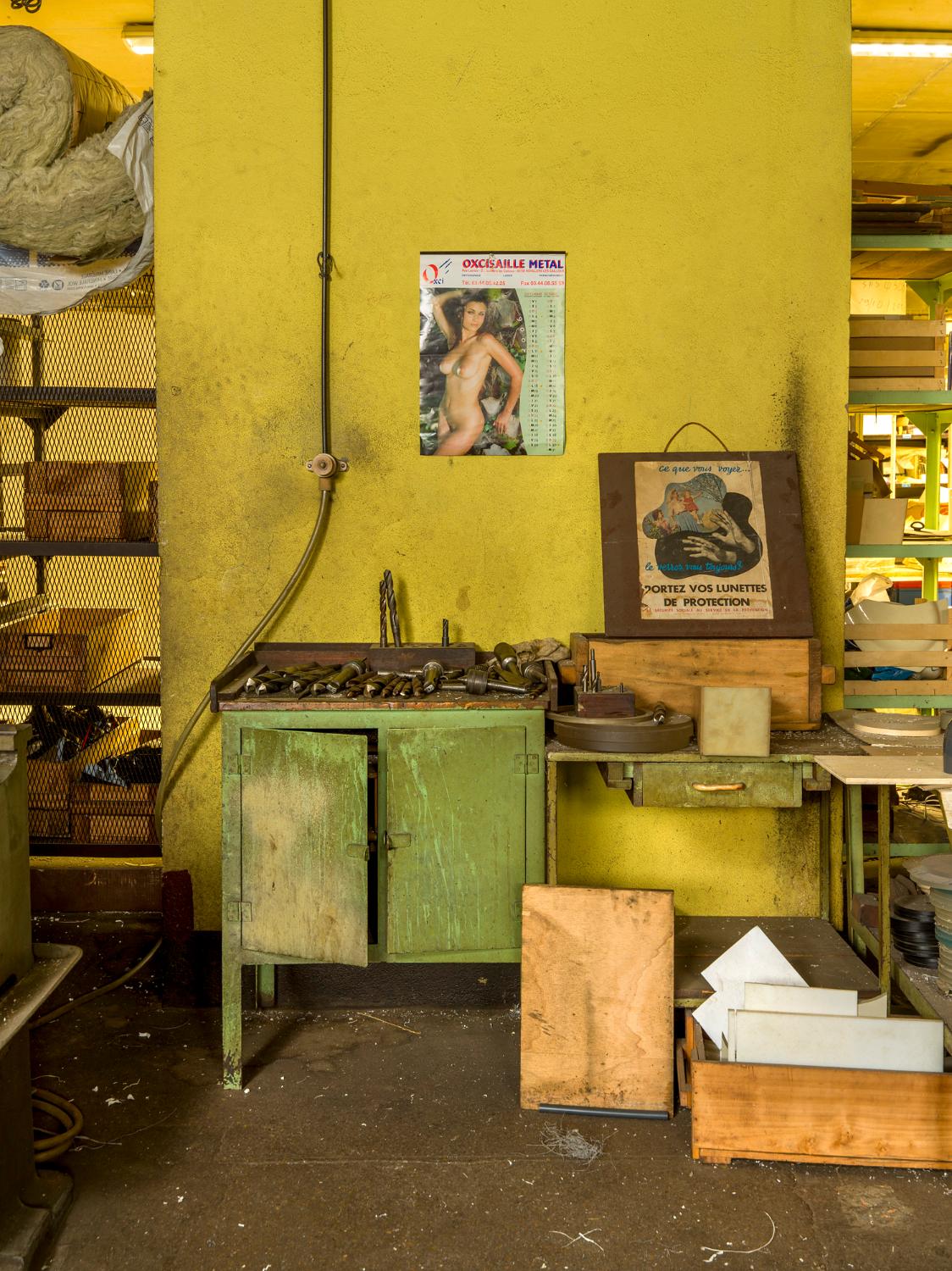 Atelier de mécanique générale (usinage), au sous-sol.