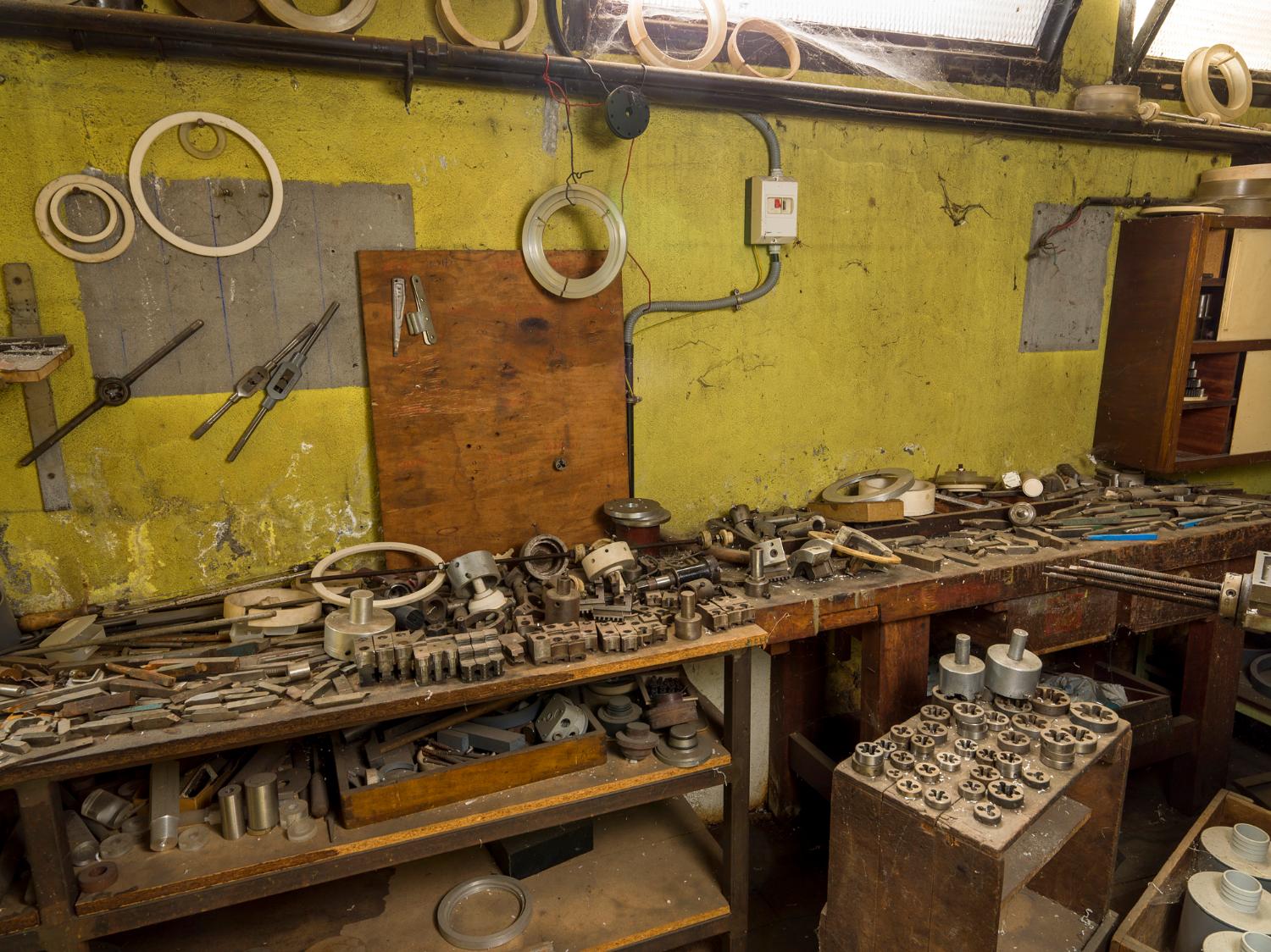 Atelier de mécanique générale (usinage). Etabli.