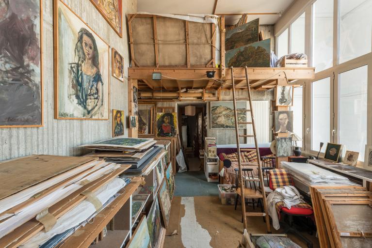 Vue généalre avec la mezzanine de l'atelier 