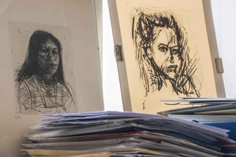 Deux gravues (portraits de femme)