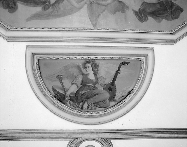 Intérieur, plafond panneau central.