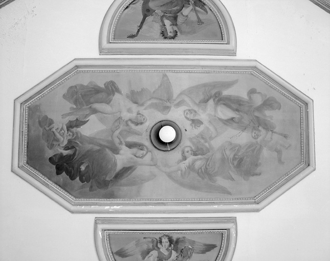 Intérieur, plafond panneau central.