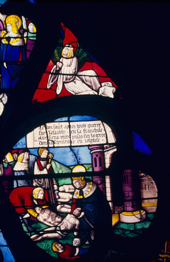 Partie gauche du tympan.