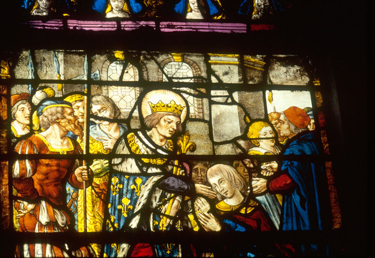 Registre supérieur de la lancette centrale.