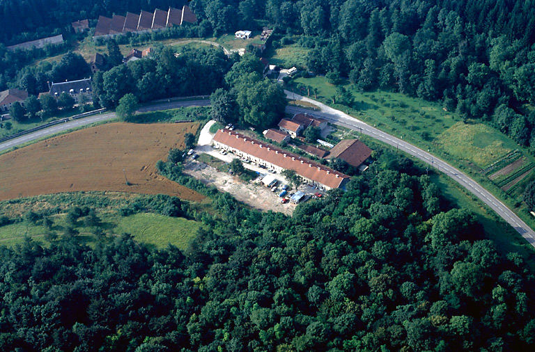 Vue aérienne de la cité ouvrière.