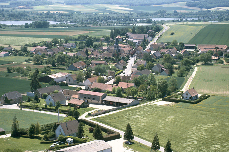 Vue aérienne du village.