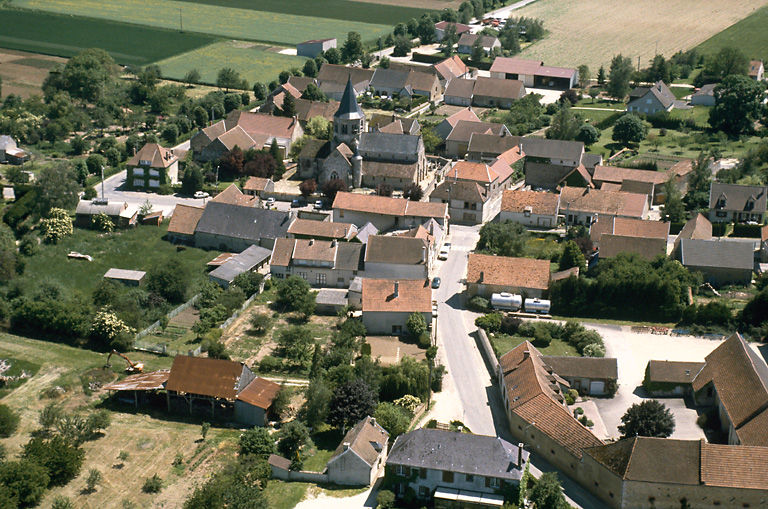 Vue aérienne du village.