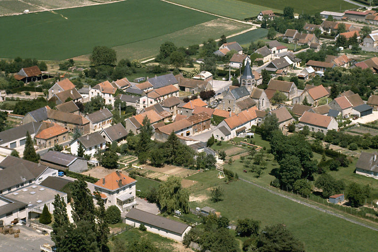 Vue aérienne du village.