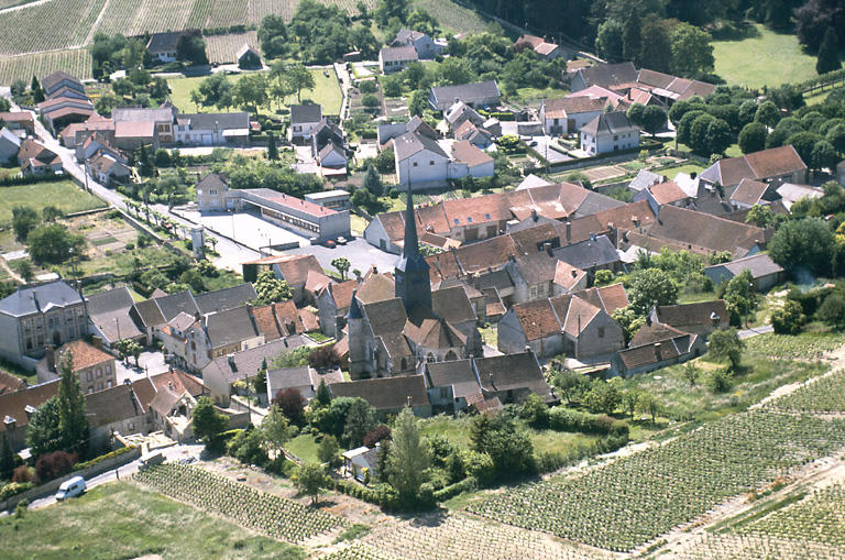 Vue aérienne du village.