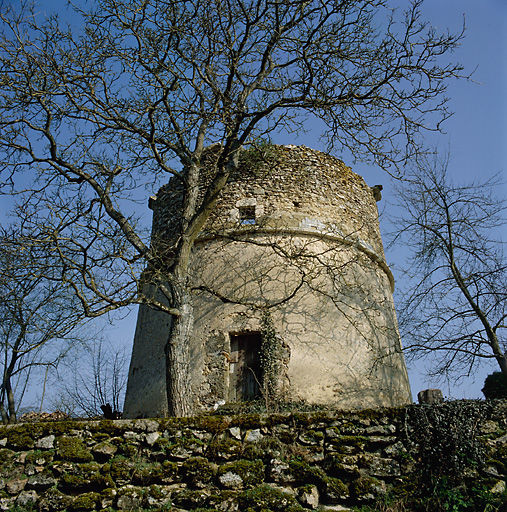 Le colombier, au delà du bâtiment principal côté parc.