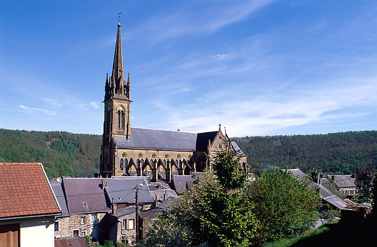 Vue sur la nef et le transept droit.