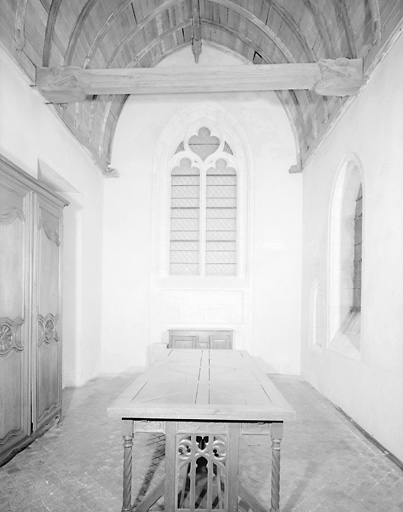 Vue d'ensemble vers l'est de l'aile sur rue de la chapelle