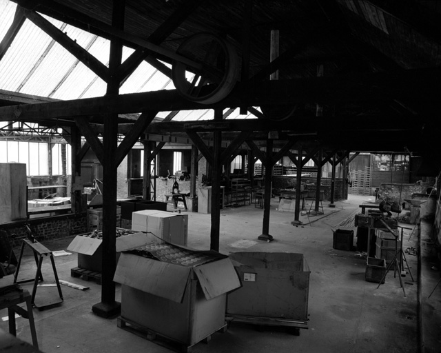Vue intérieure de l'atelier de fabrication.
