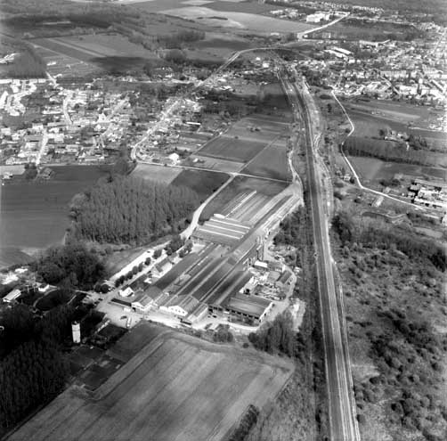 Vue aérienne, vue de l'ouest.