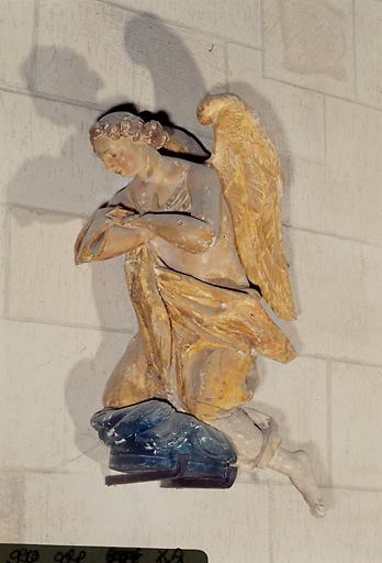 2 statues : Anges adorateurs (en pendant)