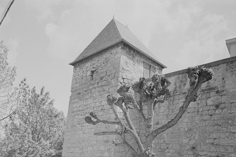 Partie nord de l'enceinte; tour à l'ouest de la porte Lupsault.