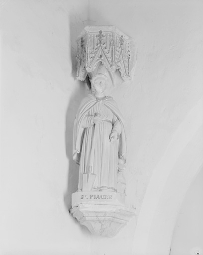 2 statues : Saint Fiacre, sainte Elisabeth