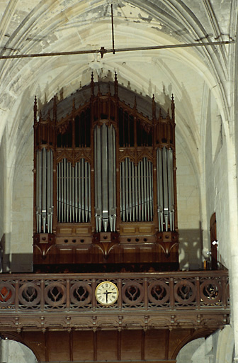 Vue d'ensemble de l'orgue construit par Narcisse Martin en 1859.