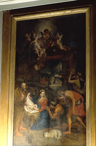 Vue d'ensemble du tableau, huile sur toile, attribué à Houasse puis à Louis de Boullogne, 17e siècle.