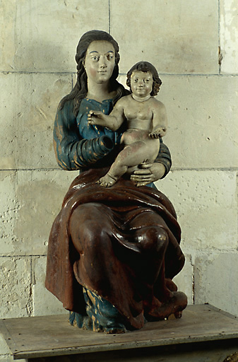 Statue (petite nature) : Vierge à l'Enfant