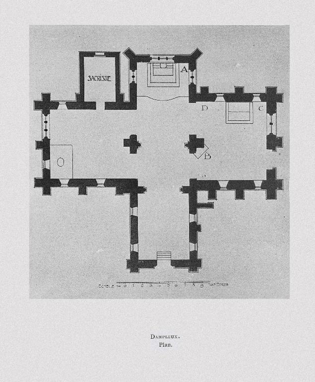 Plan de l'église, relevé par Étienne Moreau-Nélaton vers 1914, in Les Églises de chez nous. Arrondissement de Soissons, t. 1.