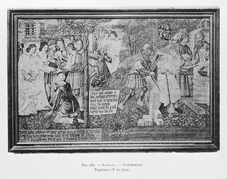Élément de l'ancienne tenture de chœur (pièce murale) : Scènes de la vie de saint Gervais et saint Protais