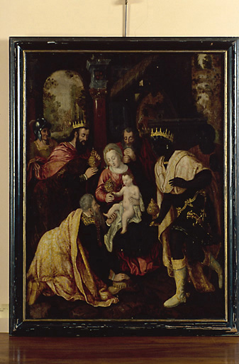 Vue d'ensemble du tableau, huile sur bois, datant du 16e siècle. - © Inventaire général, ADAGP