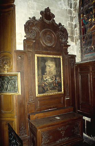 Vue de l'autel et du retable de la 2e chapelle sud de la nef.