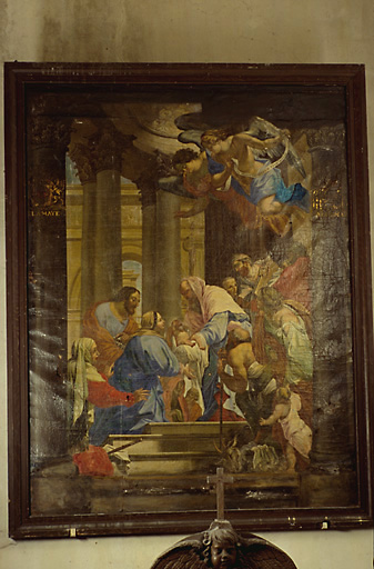 Vue d'ensemble de la peinture, huile sur toile datant de la 2e moitié du 17e siècle.