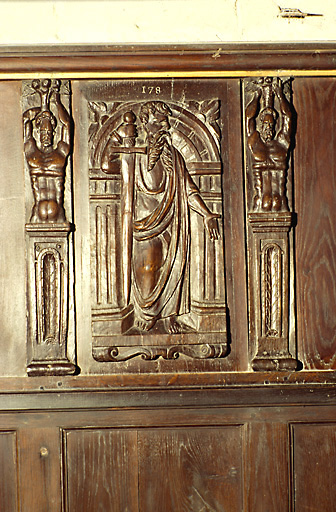 Vue d'un panneau représentant saint Paul.