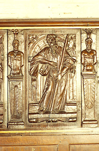 Vue d'un panneau représentant saint Thomas (?).