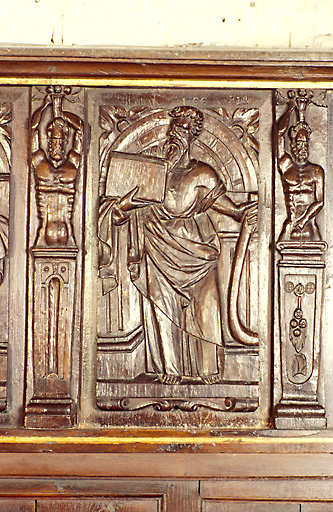 Vue d'un panneau représentant saint Jacques le Mineur.