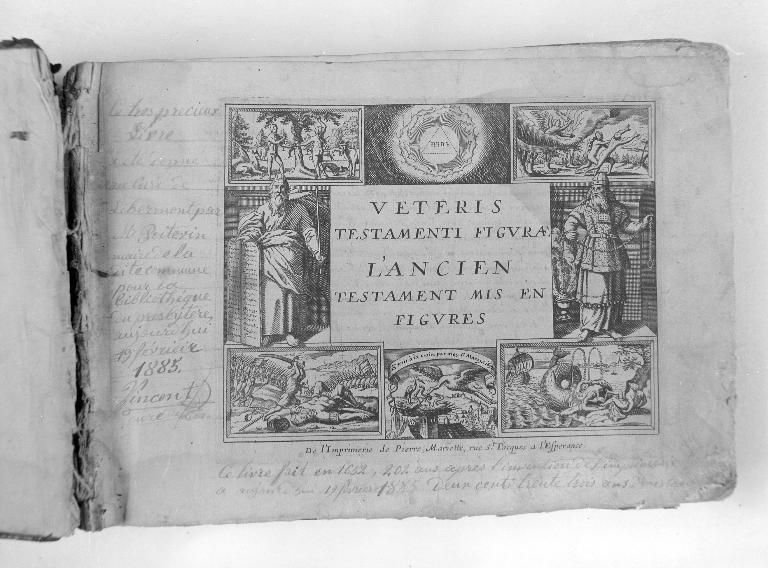 Vue de la page du titre de l'Ancien Testament.
