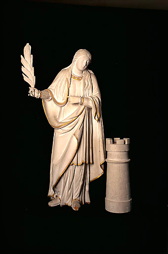 Statue (petite nature) : Sainte Barbe