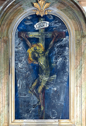 Tableau du maître-autel : Christ en croix