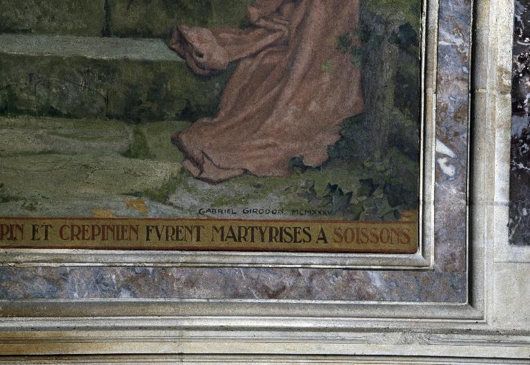 Tableau d'autel : le martyre de saint Crépin et de saint Crépinien
