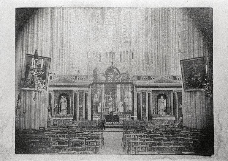 Ancien tableau d'autel : la Remise des clés à saint Pierre