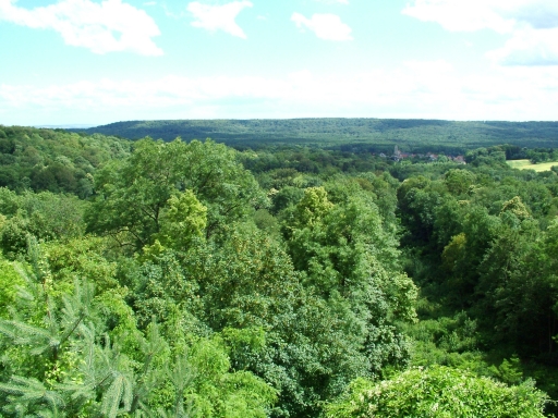Vue sur la vallée depuis le château.